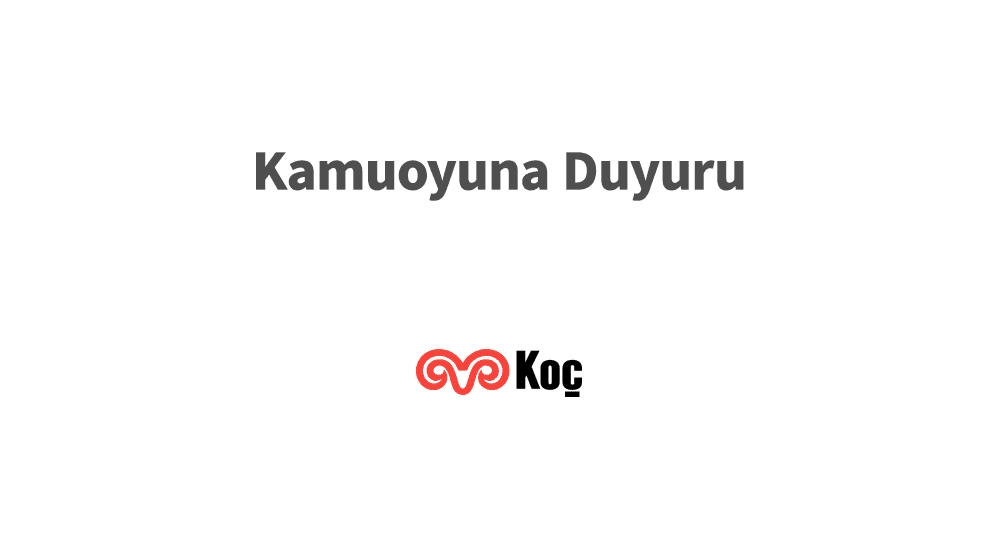 Kamuoyuna Duyuru