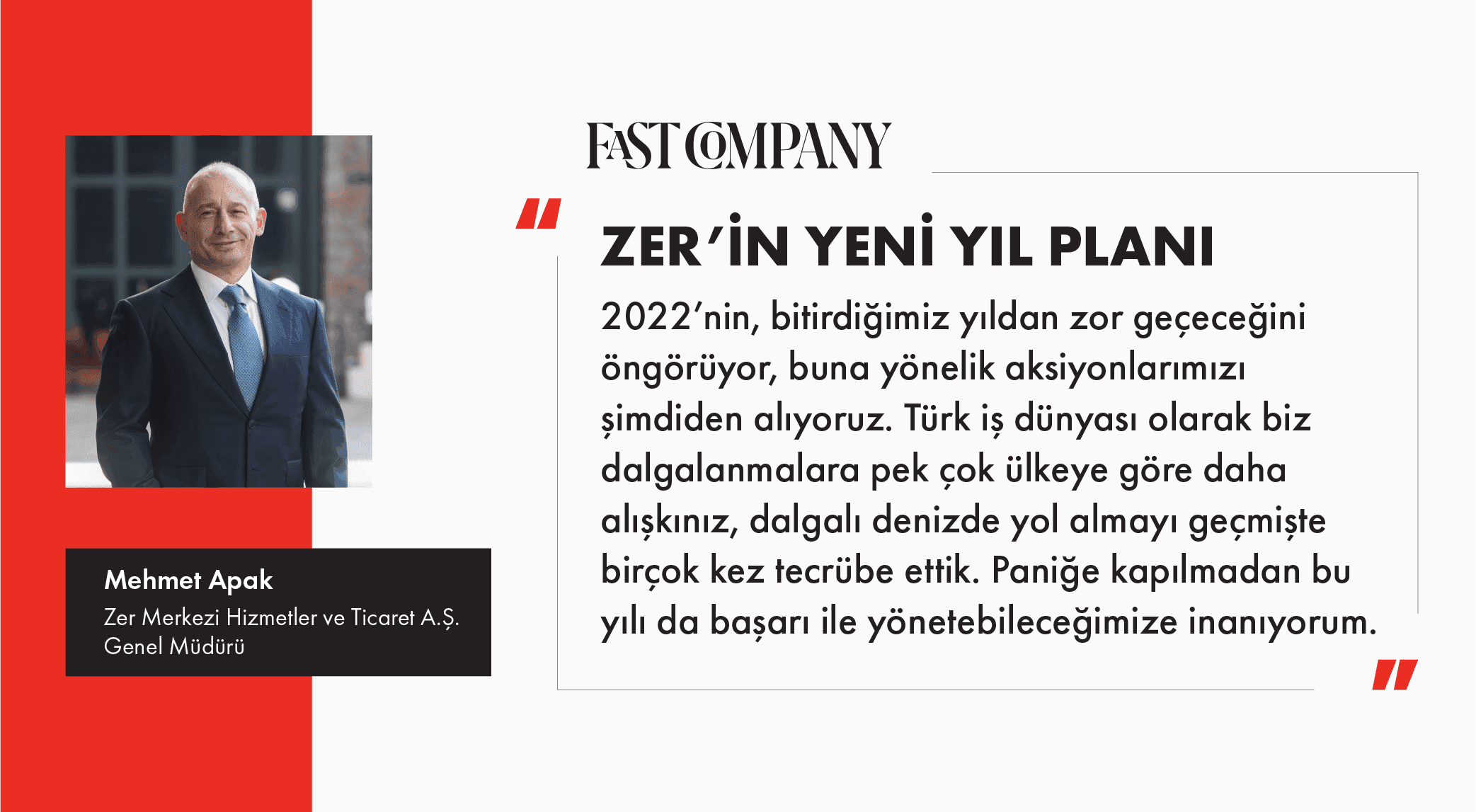 Mehmet Apak, “2022’de güvenli tedarik önceliğimiz olacak”
