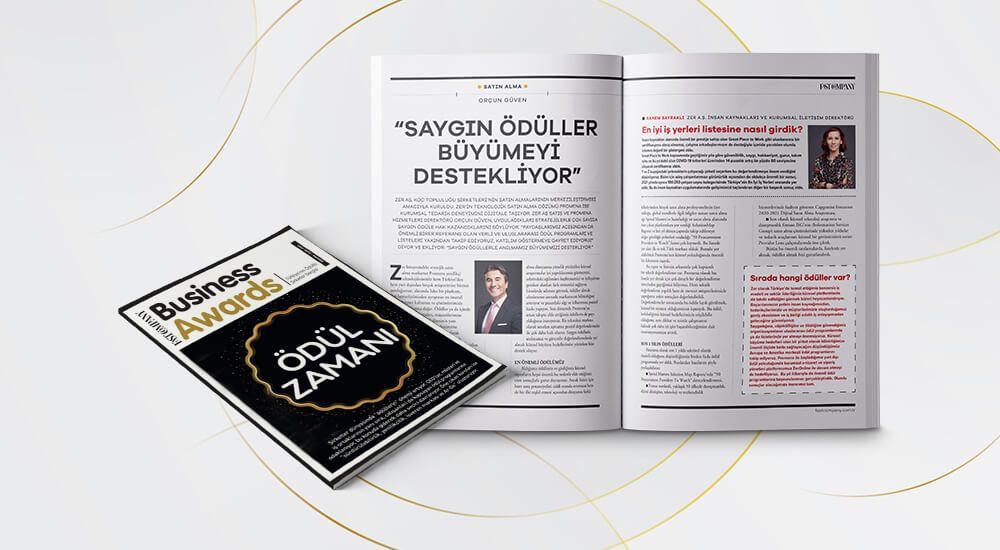 ‘’Saygın ödüllerle anılmamız büyümemizi destekliyor’’
